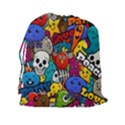 Graffiti Characters Seamless Pattern Drawstring Pouch (2XL) View2