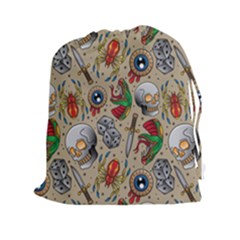 Tattoo Pattern Drawstring Pouch (2xl) by Amaryn4rt