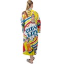 Colorful City Life Horizontal Seamless pattern Urban City Maxi Velour Kimono View2