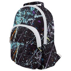 Abstract Colorful Texture Rounded Multi Pocket Backpack by Amaryn4rt