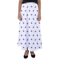 Vintage Car Motif Prin Pattern 2001 Flared Maxi Skirt by dflcprintsclothing