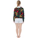 Seamless-pattern-with-leopards-and-roses-vector Women s Tie Up Sweat View2