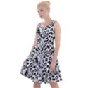Vector-eclectic-fabric-seamless-pattern-animal-background-with-baroque-ornament Knee Length Skater Dress View1