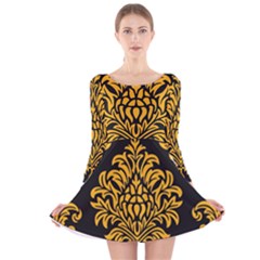 Finesse  Long Sleeve Velvet Skater Dress by Sobalvarro
