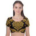 Finesse  Velvet Short Sleeve Crop Top  View1