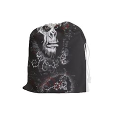 Monster Monkey From The Woods Drawstring Pouch (large) by DinzDas