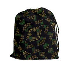 Modern Geometric Print Drawstring Pouch (2xl) by dflcprintsclothing
