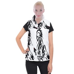 Black Dragon Animal Women s Button Up Vest by HermanTelo