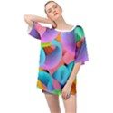 3d Color Swings Oversized Chiffon Top View1