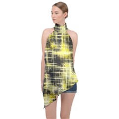 Sparks Halter Asymmetric Satin Top by Sparkle