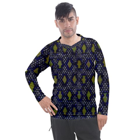 Color Abstract Cartoon Men s Pique Long Sleeve Tee by Sparkle