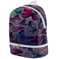Glitter Butterfly Zip Bottom Backpack by Sparkle