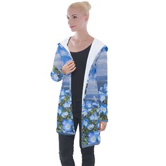 Floral Nature Longline Hooded Cardigan by Sparkle