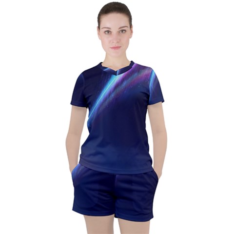 Light Fleeting Man s Sky Magic Women s Tee And Shorts Set by Mariart
