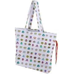 All The Aliens Teeny Drawstring Tote Bag by ArtByAng