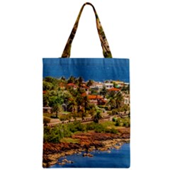 Punta Colorada Aerial Landscape Scene, Uruguay Zipper Classic Tote Bag by dflcprintsclothing