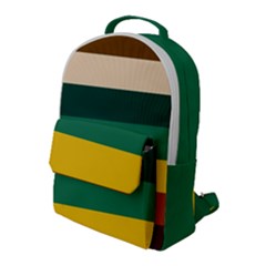 Retro 80s Flap Pocket Backpack (large) by tmsartbazaar