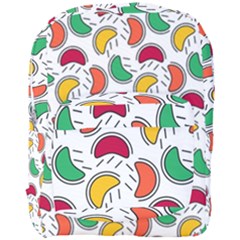 Geometric Fruity Full Print Backpack by tmsartbazaar