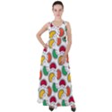 Geometric Fruity Empire Waist Velour Maxi Dress View1