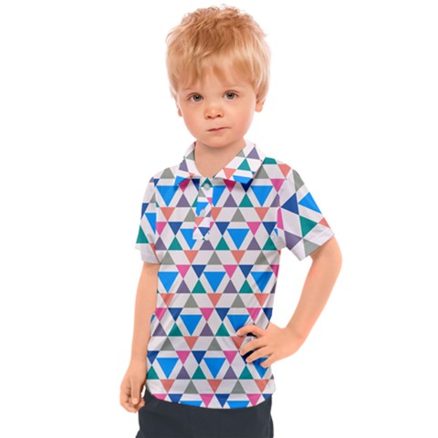 Multicolor Triangle Kids  Polo Tee by tmsartbazaar
