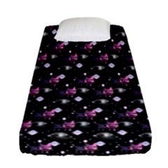 Galaxy Cats Fitted Sheet (single Size) by Sparkle