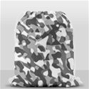 Grey and White Camouflage Pattern Drawstring Bag (Small) View2
