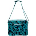Black and Teal Camouflage Pattern Cross Body Office Bag View3