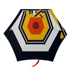 Retro Sunset Mini Folding Umbrellas by tmsartbazaar