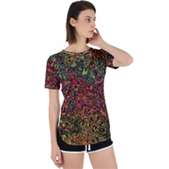 Stylish Fall Colors Camouflage Perpetual Short Sleeve T-shirt by SpinnyChairDesigns