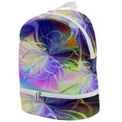 Rainbow Painting Patterns 3 Zip Bottom Backpack by DinkovaArt