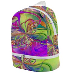 Rainbow Painting Pattern 4 Zip Bottom Backpack by DinkovaArt