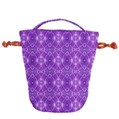 Geometric Galaxy Pattern Print Drawstring Bucket Bag by dflcprintsclothing