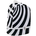 Black and White Zebra Stripes Pattern Zip Bottom Backpack View2