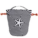 Abstract Zebra Stripes Pattern Drawstring Bucket Bag View2