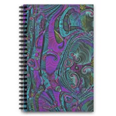 Purple Teal Abstract Jungle Print Pattern 5 5  X 8 5  Notebook by SpinnyChairDesigns