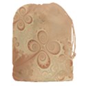 Coral Peach Intricate Swirls Pattern Drawstring Pouch (3XL) View1