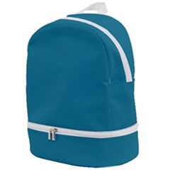 Mosaic Blue Pantone Solid Color Zip Bottom Backpack by FlagGallery