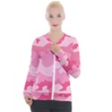 Camo Pink Casual Zip Up Jacket View1