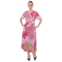 Camo Pink Front Wrap High Low Dress by MooMoosMumma