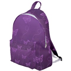 Purple Butterflies Pattern The Plain Backpack by SpinnyChairDesigns