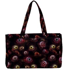 Zombie Eyes Pattern Canvas Work Bag by SpinnyChairDesigns