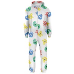 Cute Cartoon Germs Viruses Microbes Hooded Jumpsuit (men)  by SpinnyChairDesigns