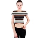 Classic Coffee Brown Crew Neck Crop Top View1
