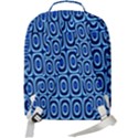 Abstract Blue Circles Mosaic Double Compartment Backpack View3