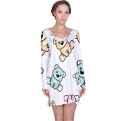 Bears Long Sleeve Nightdress by Sobalvarro