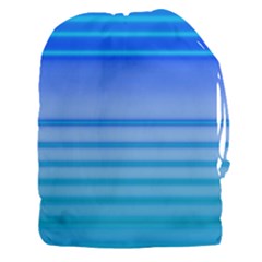 Blue Purple Color Stripes Ombre Drawstring Pouch (3xl) by SpinnyChairDesigns