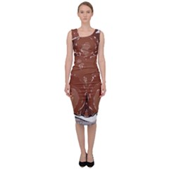 Sexy Boobs Breast Cleavage Woman Sleeveless Pencil Dress by HermanTelo