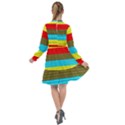 Multicolor With Black Lines All Frills Chiffon Dress View2
