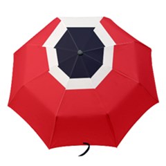 Navy Blue With Red Folding Umbrellas by tmsartbazaar