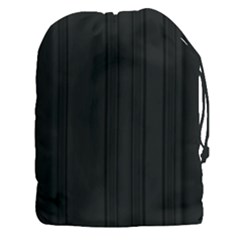 Pitch Black Color Stripes Drawstring Pouch (3xl) by SpinnyChairDesigns